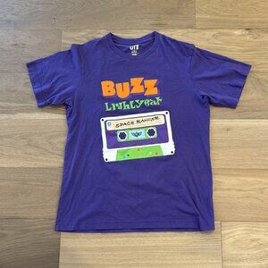 Buzz Lightyear Uniqlo x Disney PIXAR Cassette Purple T-Shirt Men’s MEDIUM